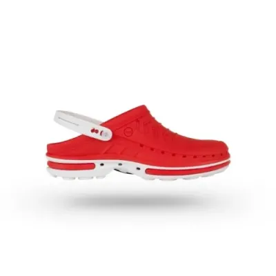 Zuecos Sanitarios Wock Clog Rojo Tira | Loja Ortopédica Ventas Online