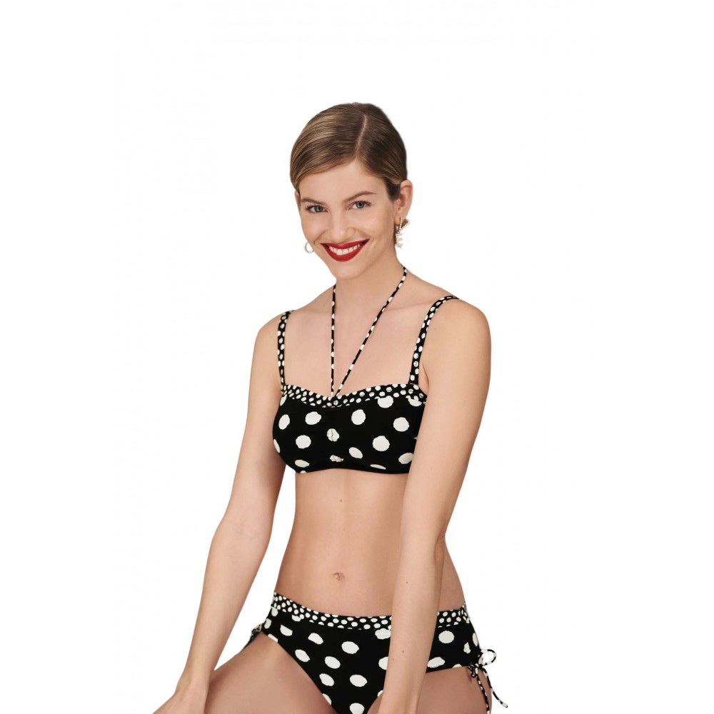 Monte Carlo Bandeau polka dot Mastectomy bikini - Size 8 UK only!