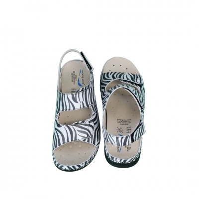 Wash'Go Helsinki Zebra Sandals