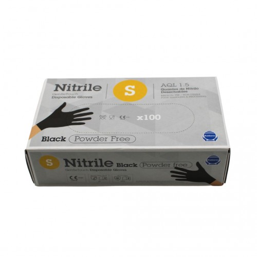Black Powder Free Nitrile Gloves 100 Units