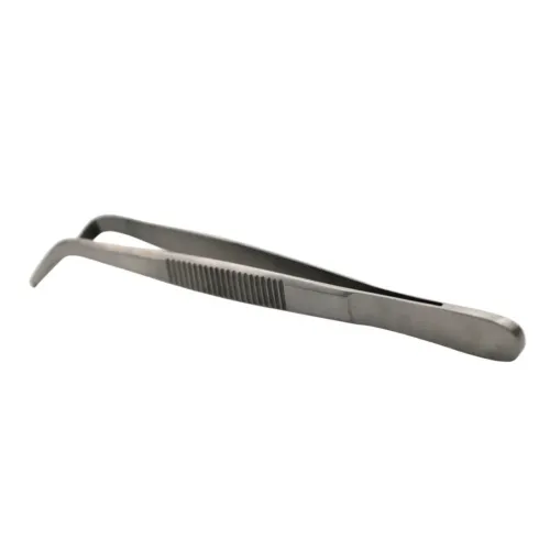Pince à épiler courbée avec dents de 11 cm