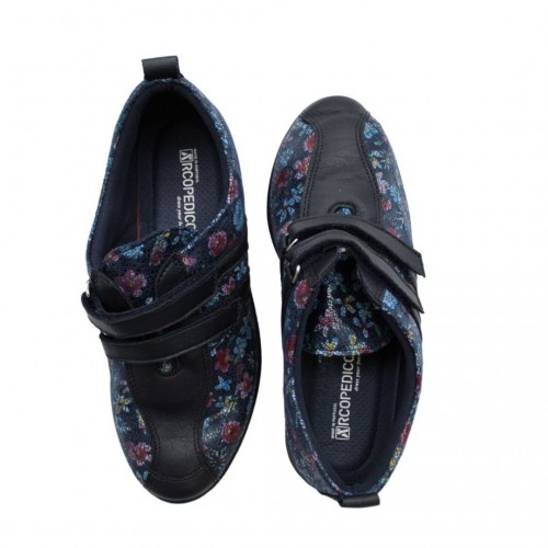 Zapato Ortopédico L16 Arcopedico Navy Floral