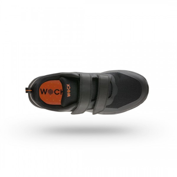 Wock Reblast Black Sneaker with Velcro