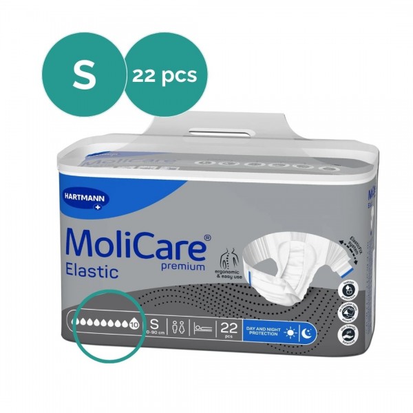 Caixa S Fraldas Molicare Premium Elastic 10G