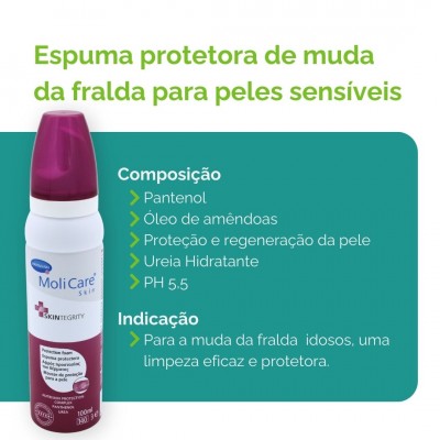 Mousse Proteção Limpeza Molicare Skin