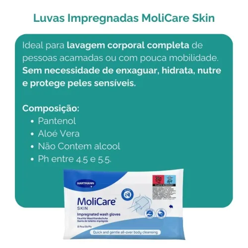 Gants imprégnés de peau Molicare