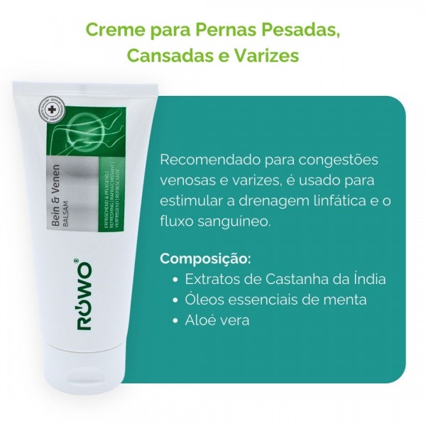 Creme para Pernas Cansadas e Varizes