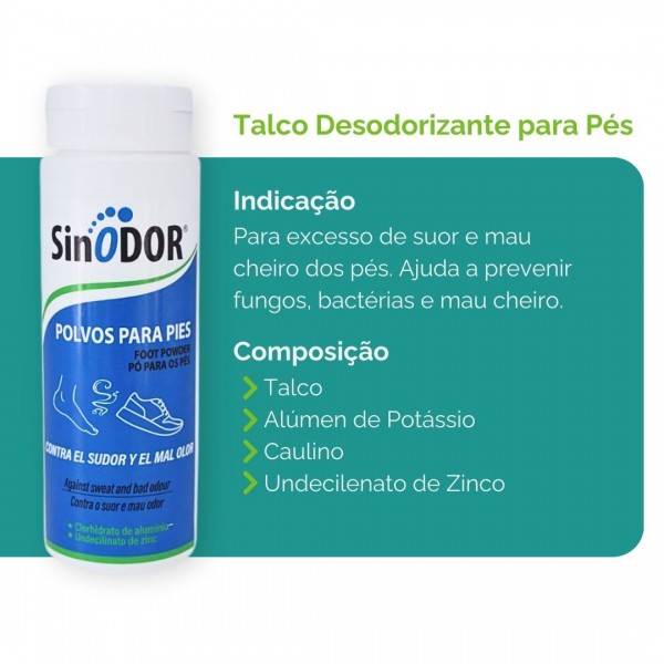 Talco Desodorizante para Pés