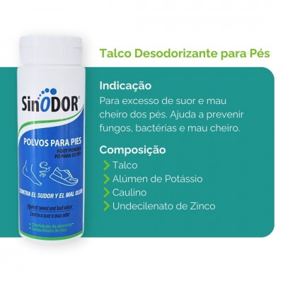 Talco Desodorizante para Pés