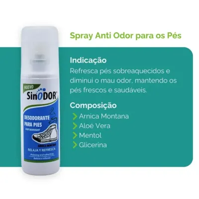 Spray anti-transpirant pour les pieds