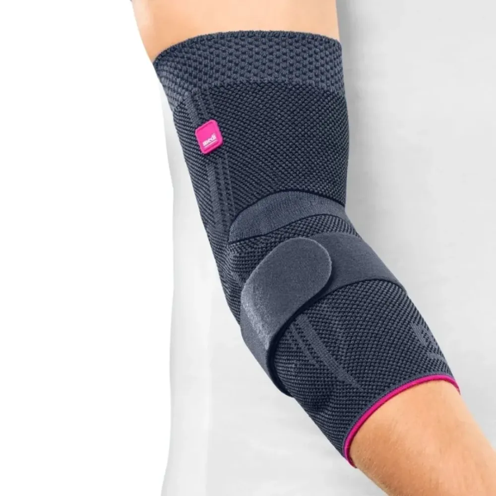 Coissière élastique pour épicondylite avec coudières en silicone | ® Loja Ortopédica