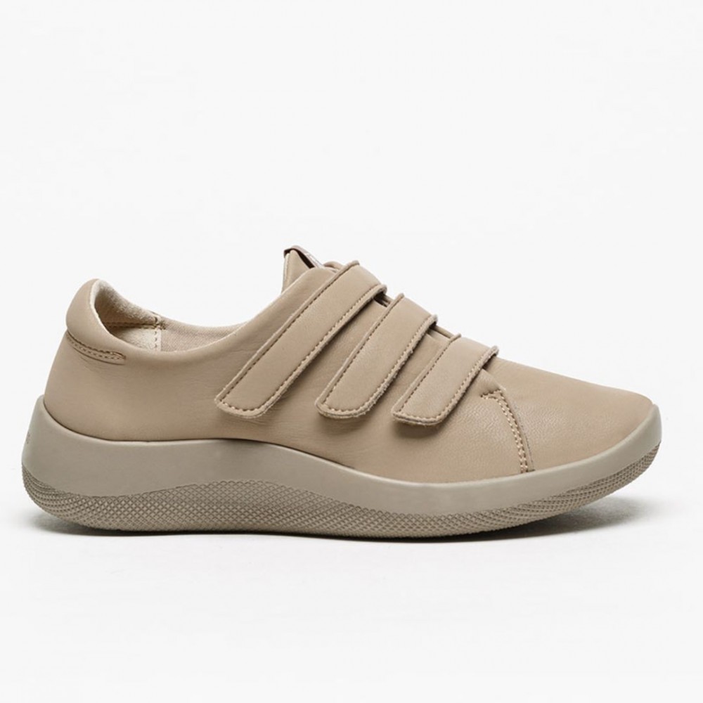 Manyara Taupe Velcro Sneakers