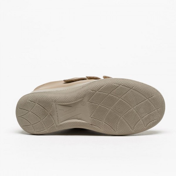 Manyara Taupe Velcro Sneakers