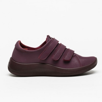 Manyara Bordeaux Velcro Sneakers