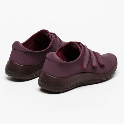 Manyara Bordeaux Velcro Sneakers