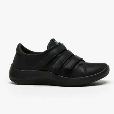 Sneakers Manyara Black Velcro | ® Loja Ortopédica
