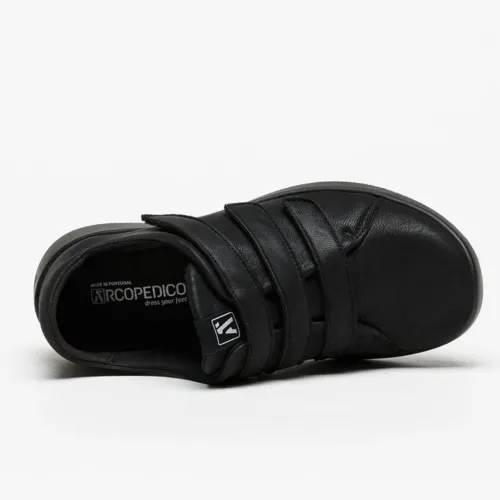 Sneakers Manyara Black Velcro | ® Loja Ortopédica