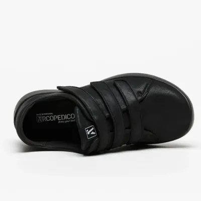 Sneakers Manyara Black Velcro | ® Loja Ortopédica