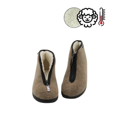 Botte textile unisexe Peuplier Brun clair