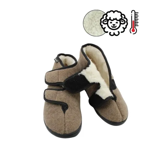 Botte textile unisexe Eucalyptus marron clair