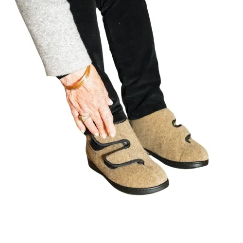 Botte textile unisexe Eucalyptus marron clair