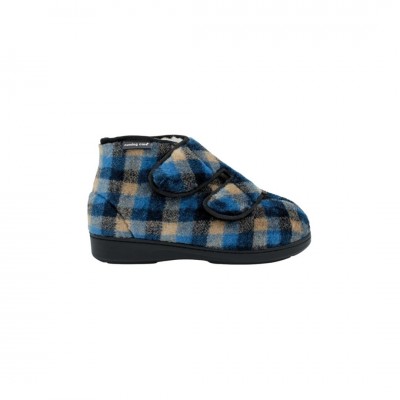 Bota Pantufla Eucalipto Patrón Azul