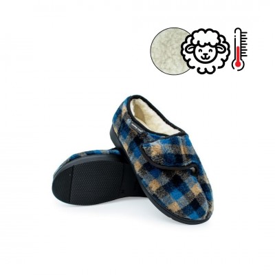 Pantufla Pinheiro Estampado Azul