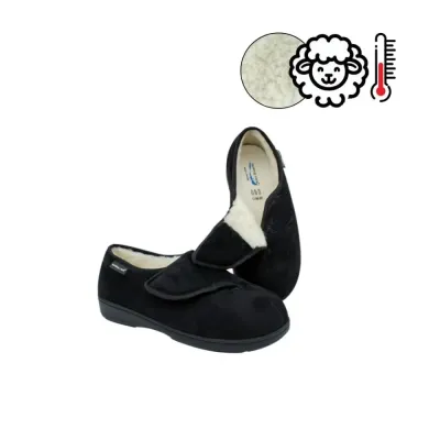 Chaussure textile en daim unisexe pin noir