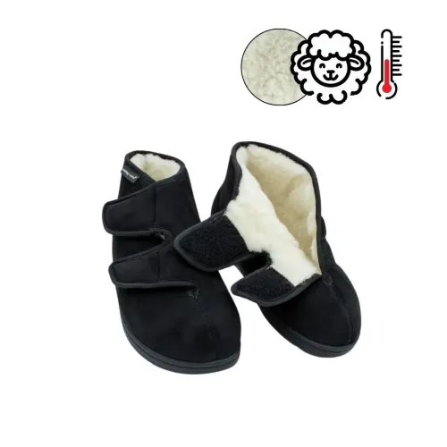 Botte textile en daim unisexe Eucalyptus Noir