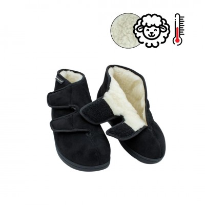 Bota Pantufa Camurça Eucalipto Preto