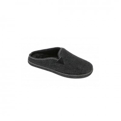 Mule Slipper in Wool Cedro Grey