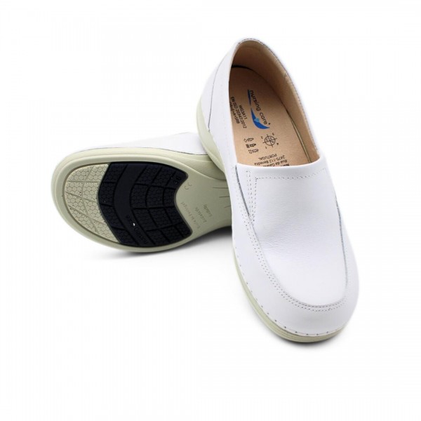 Wash'Go Rome White Moccasin