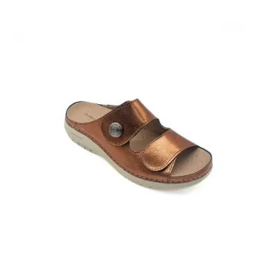 Pantoufle en bronze acacia confortable | Chaussures pour femmes | ® Loja Ortopédica