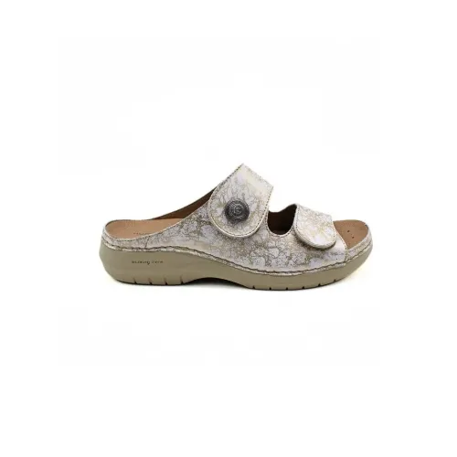 Pantoufle beige en marbre acacia confortable | Chaussures de confort | ® Loja Ortopédica