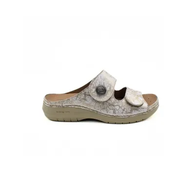Pantoufle beige en marbre acacia confortable | Chaussures de confort | ® Loja Ortopédica