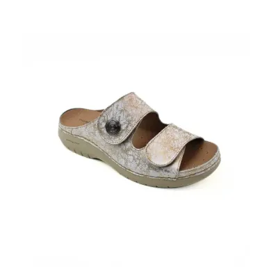 Pantoufle beige en marbre acacia confortable | Chaussures de confort | ® Loja Ortopédica