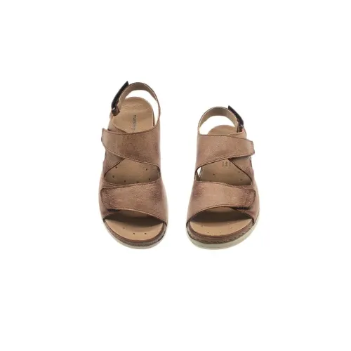 Camélia Taupe Sandale confortable | Chaussures pour femmes | ® Loja Ortopédica
