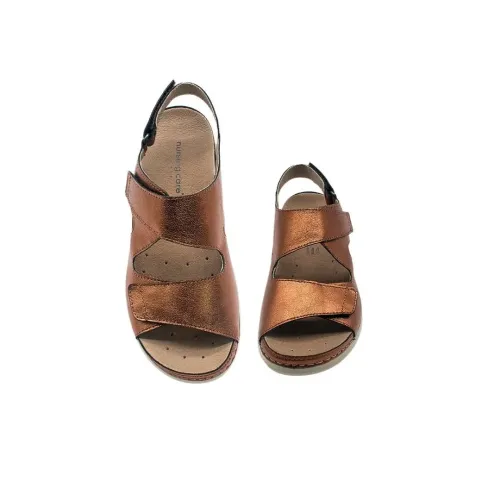Camélia Comfy Sandales en bronze | Chaussures pour femmes | ® Loja Ortopédica