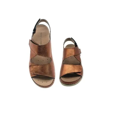 Camélia Comfy Sandales en bronze | Chaussures pour femmes | ® Loja Ortopédica
