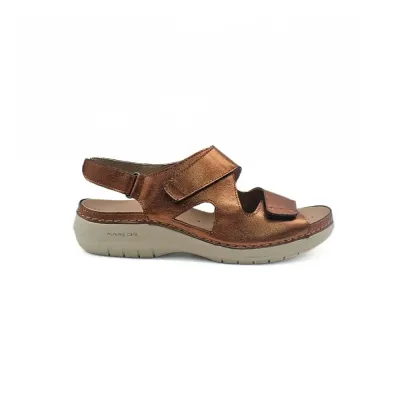 Sandália Comfy Camélia Bronze | Calçado para Senhora | Loja Ortopédica®