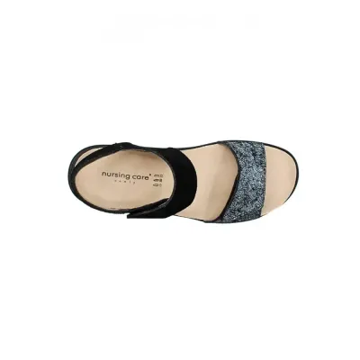 Sandales Garda confortables Noir brillant | Confortable | ® Loja Ortopédica