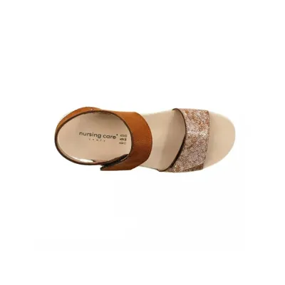 Sandale brillante confortable Garda Camel | Confortable | ® Loja Ortopédica