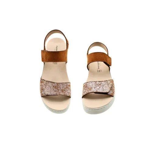 Sandale brillante confortable Garda Camel | Confortable | ® Loja Ortopédica