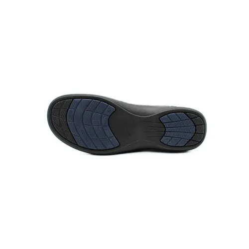 Sandale confortable pour hommes Nice Noir | Chaussures en cuir | ® Loja Ortopédica