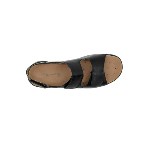 Sandale confortable pour hommes Nice Noir | Chaussures en cuir | ® Loja Ortopédica