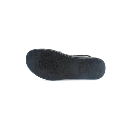 Sandales Pavia confortables Noir brillant | Chaussures d’été | ® Loja Ortopédica