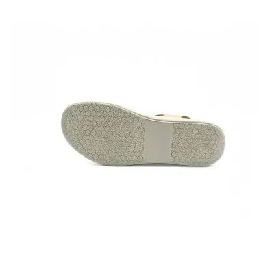 Sandales Pavia confortables Beige brillantes | Chaussures d’été | ® Loja Ortopédica