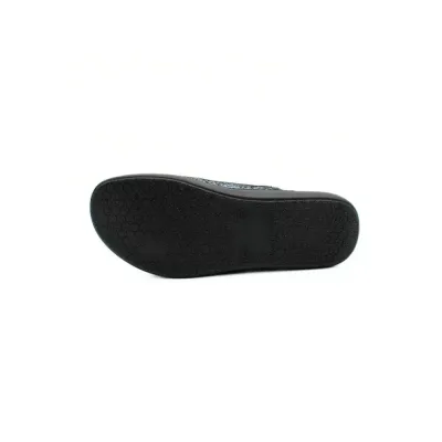 Pantoufle Pisa confortable noir brillant | Chaussures d’été | ® Loja Ortopédica