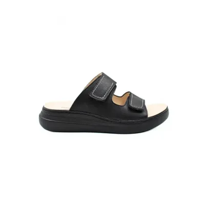 Pantoufle noire Pisa confortable | Chaussures d’été | ® Loja Ortopédica