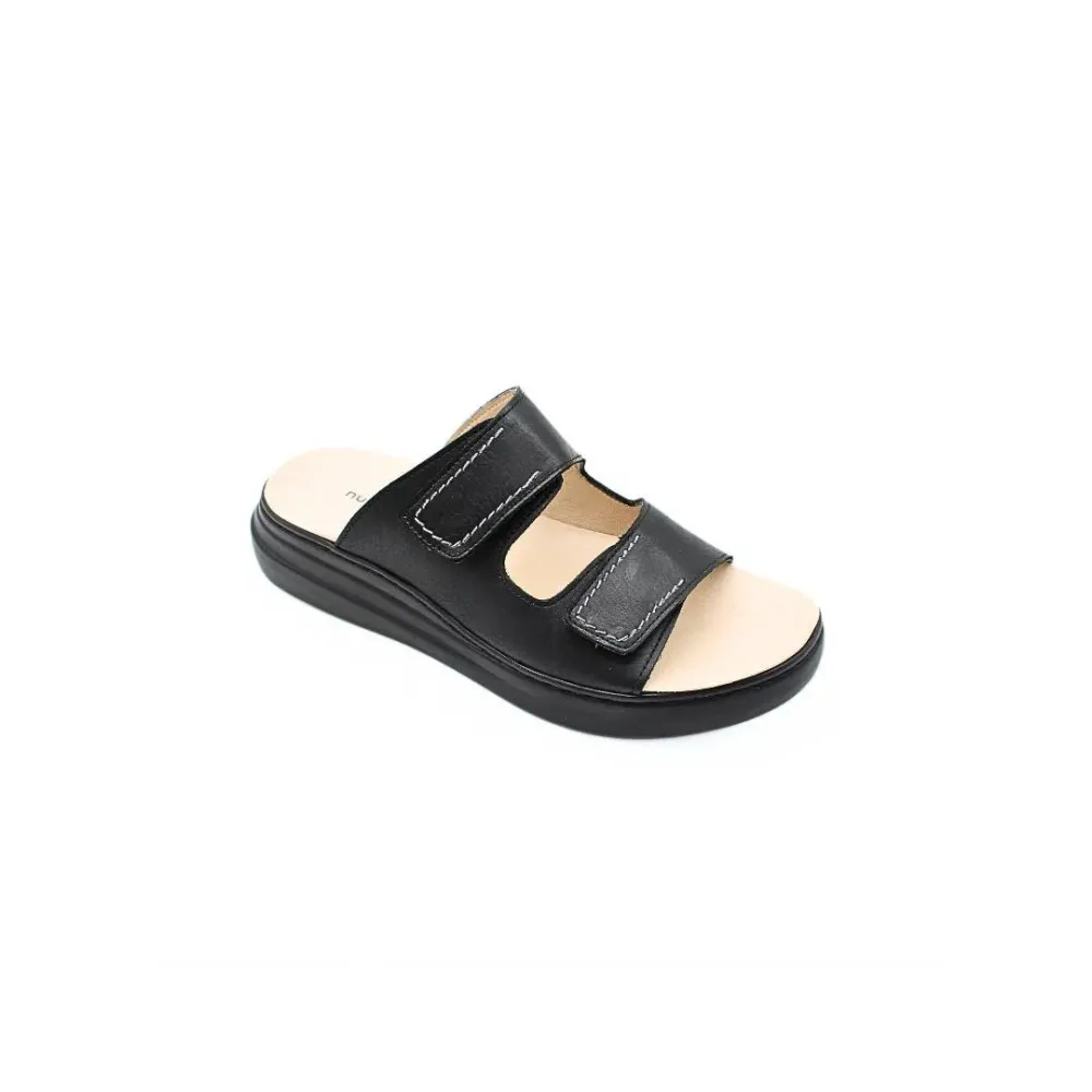 Pantoufle noire Pisa confortable | Chaussures d’été | ® Loja Ortopédica